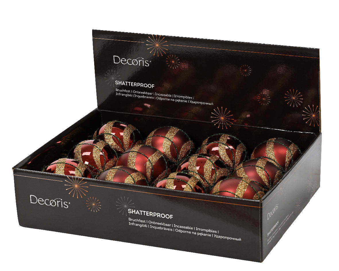 Χριστουγεννιάτικη Μπάλα 8 εκ. (set 2 τεμαχίων)