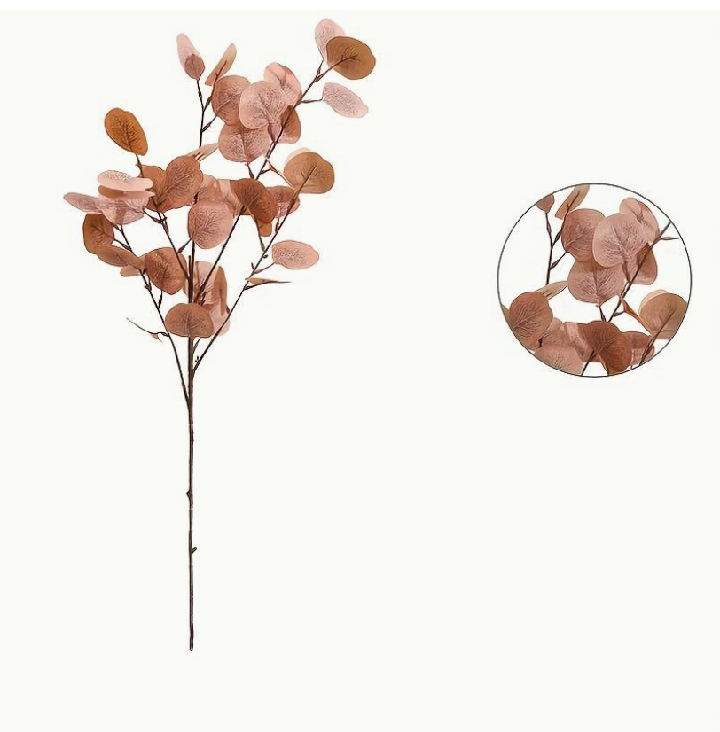 Διακοσμητικό κλαδί ευκάλυπτος ροζ 85 cm