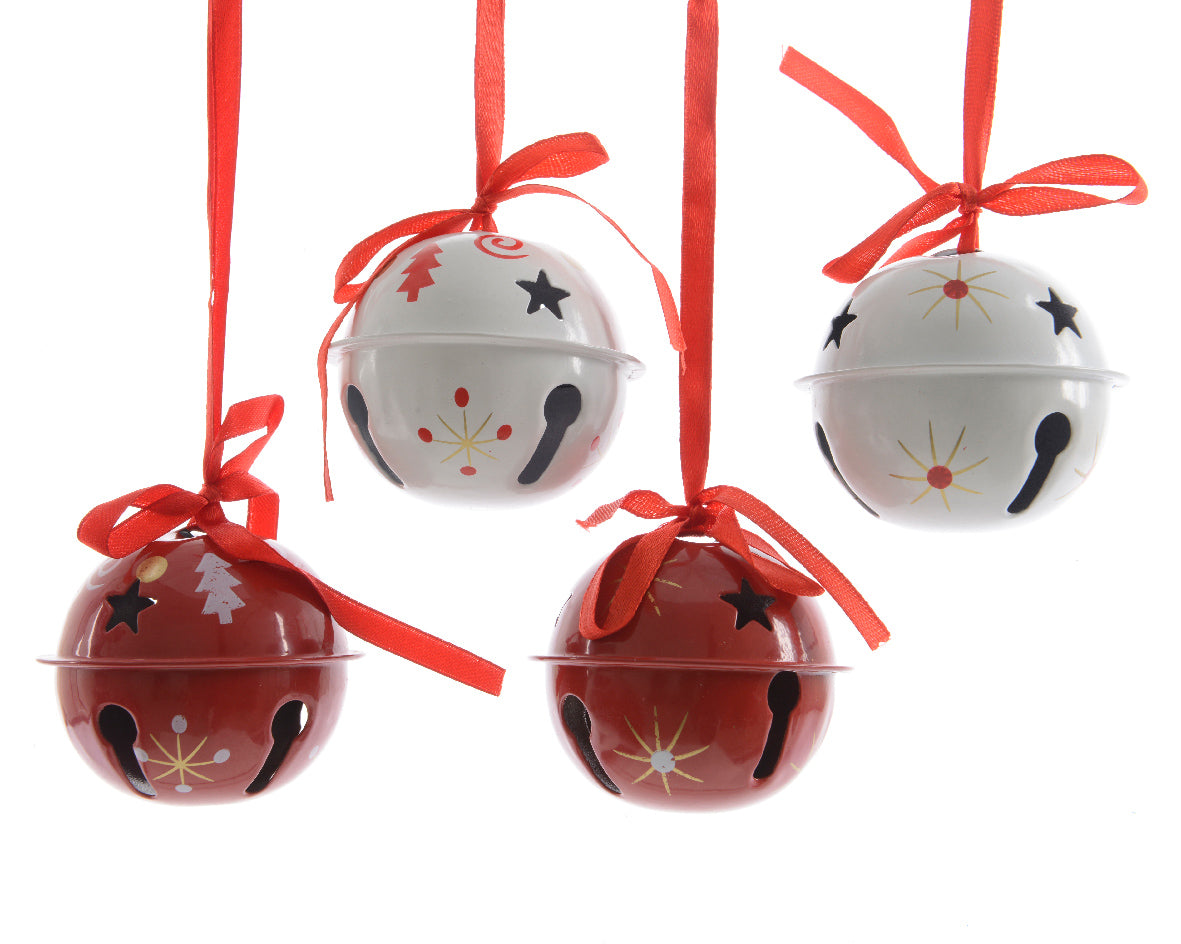 Χριστουγεννιάτικο κρεμαστό κουδουνάκι (set 4 τεμαχίων)