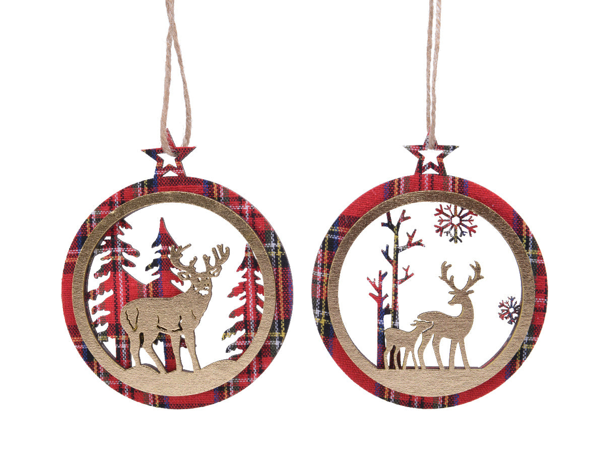 Χριστουγεννιάτικο κρεμαστό διακοσμητικό δέντρου (set 2 τεμαχίων)