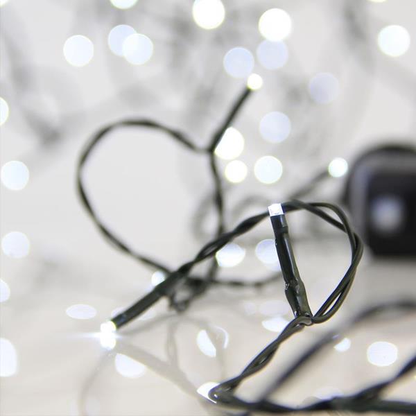 ΣΕΙΡΑ, 400 LED 3MM, 31V, 8 ΠΡΟΓΡΑΜΜΑΤΑ, ΠΡΑΣΙΝΟ ΚΑΛΩΔΙΟ, ΛΕΥΚΟ LED,