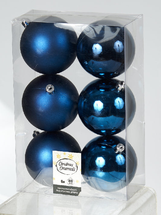 Μπλε μπάλα 8 εκ. (set 6 τεμαχίων)