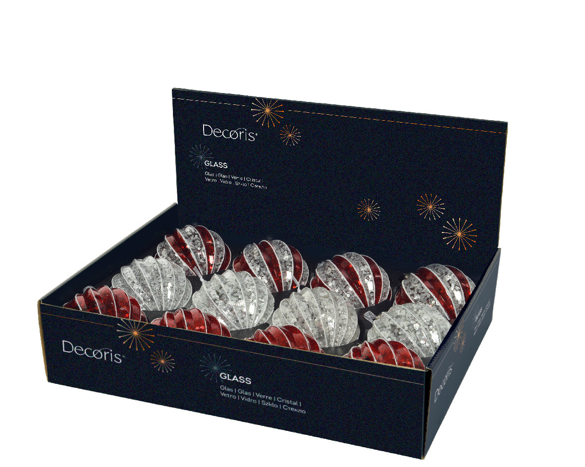 Χριστουγεννιάτικη Μπάλα 10 εκ με σχέδια (set 3 τεμαχίων)