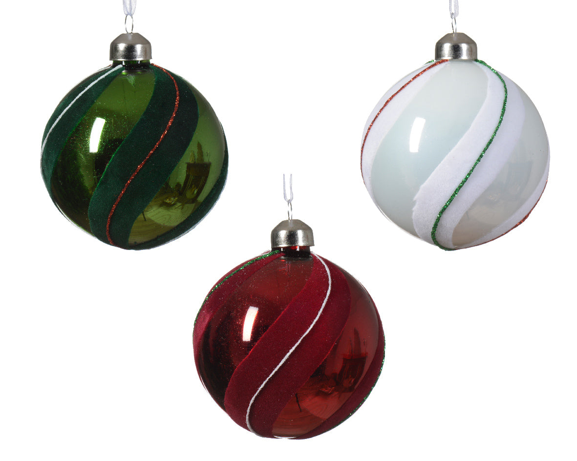 Χριστουγεννιάτικη Μπάλα 8 εκ. (set 3 τεμαχίων)