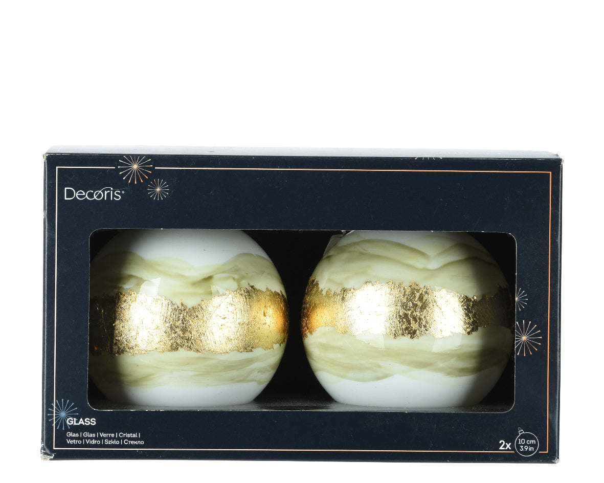 Χριστουγεννιάτικη Μπάλα 10 εκ. (set 2 τεμαχίων)