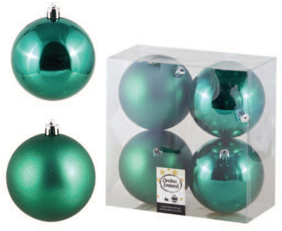 Πράσινη (σμαραγδί) μπάλα 10 εκ. (set 4 τεμαχίων)