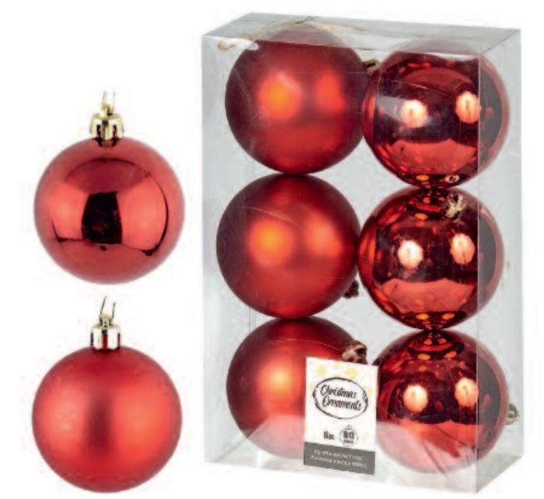 Κόκκινη μπάλα 8 εκ. (set 6 τεμαχίων)