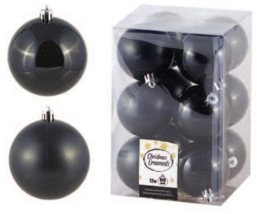Μαύρη μπάλα 6 εκ. (set 12 τεμαχίων)