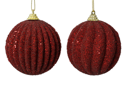 Χριστουγεννιάτικη Μπάλα 8 εκ. (set 2 τεμαχίων)