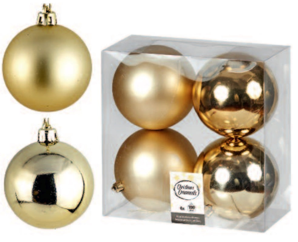 Χρυσή μπάλα 10 εκ. (set 4 τεμαχίων)