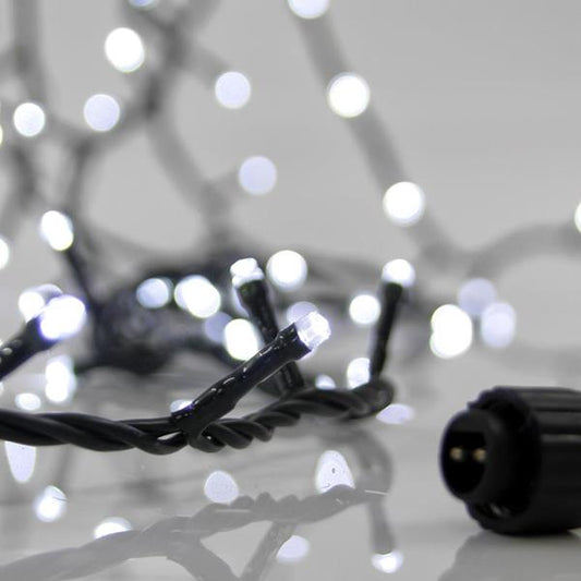 ΣΕΙΡΑ, 100 LED 3MM, 31V, ΜΕ ΜΕΤΑΣΧΗΜΑΤΙΣΤΗ, ΠΡΑΣΙΝΟ ΚΑΛΩΔΙΟ, ΛΕΥΚΟ LED