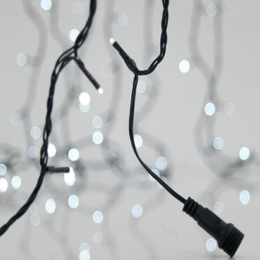 ΣΕΙΡΑ, 300 LED 3MM, 31V, ΜΕ ΜΕΤΑΣΧΗΜΑΤΙΣΤΗ, ΠΡΑΣΙΝΟ ΚΑΛΩΔΙΟ, ΛΕΥΚΟ LED,